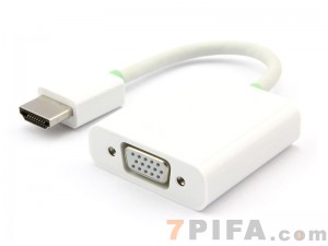 [带音频款]HDMI[公/M] 转 VGA[母/F]+3.5高清适配器