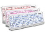 [白色]MK-760 猛豹三色背光竞技游戏键盘[USB]