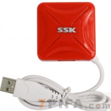 SSK飚王4口USB扩展器 小巧分线器 支持500G移动硬盘集线器 SHU027