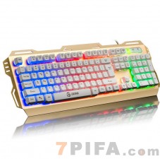 DY-M705 德意龙赤焰游戏金属发光背光机械式键盘