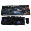 K3 雷技铠甲键鼠套装有线七彩发光高档 USB键盘鼠标