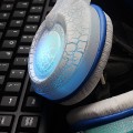 [裂纹发光白]G9050 现代HYUNDAI头戴式裂纹发光立体声电脑耳机