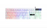 [白色]G210 复古七彩发光有线USB游戏键盘