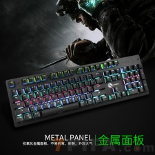 [真机械青轴]L1000力镁金属面板拔拨导光轴纯机械游戏电竞键盘