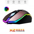 [跑马灯黑色]X2力镁绝地求生RGB炫彩发光游戏竞技鼠标