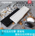 X1800S 雷柏时尚防水电脑多媒体功能办公家用窄边轻音无线鼠标键盘套装
