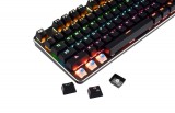 [黑色]雷迪凯G2000机械键盘 七彩背光青轴网吧游戏键盘USB电脑防水